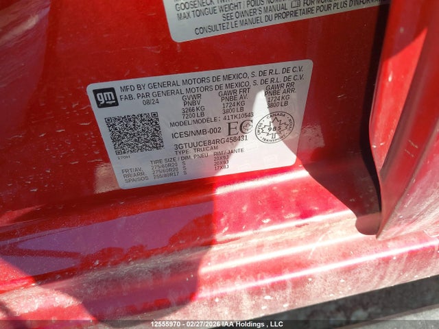 3GTUUCE84RG458431 GMC Sierra K1500 Elevation