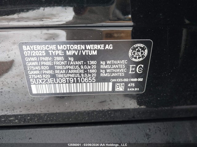 Aukcja sprzedaży 2026 Bmw X5 Xdrive40i, vin: 5UX23EU08T9110655, numer aukcji: 12556001