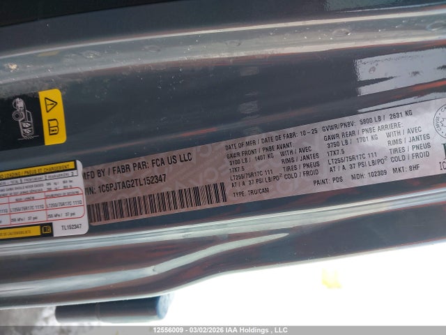 1C6PJTAG2TL152347 Jeep Gladiator Sport
