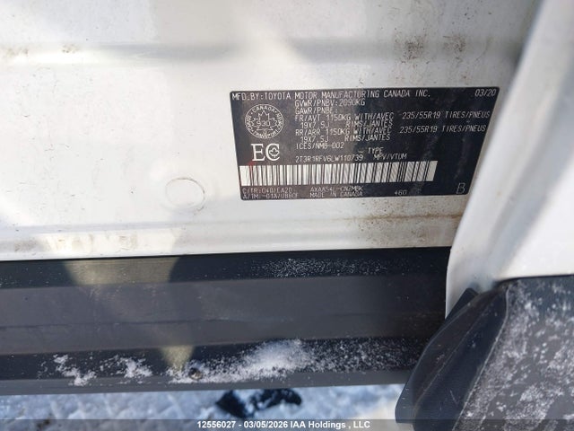 2T3R1RFV6LW110739 Toyota Rav4 Xle