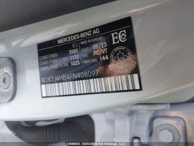 12556033 :رقم المزاد ، W1K5J4HB4PN408097 vin ، 2023 Mercedes-benz Cla 250 4matic مزاد بيع