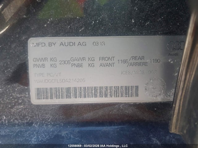 Продаж на аукціоні авто 2013 Audi S4 Premium Plus, vin: WAUDGCFL5DA214205, номер лоту: 12556069