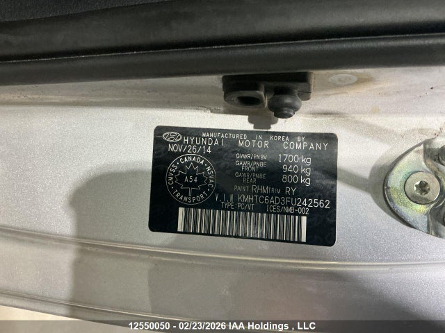 Hyundai Veloster Tech 2015 KMHTC6AD3FU242562 Image 23