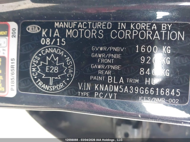KNADM5A39G6616845 KIA Rio