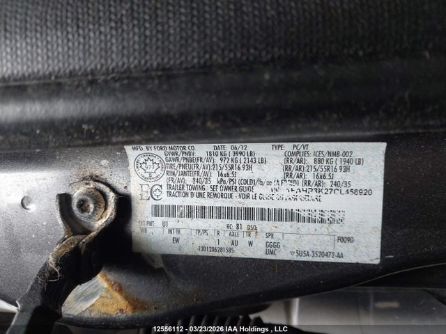 Продаж на аукціоні авто 2012 Ford Focus Se, vin: 1FAHP3K27CL458920, номер лоту: 12556112