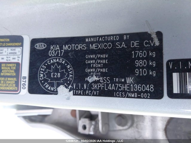 3KPFL4A75HE136048 KIA Forte Ex/ex Luxury/ex+/lx/lx+