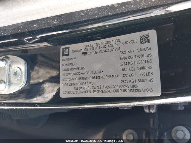 1GTU9FEL3KZ149398 GMC Sierra 1500 Denali