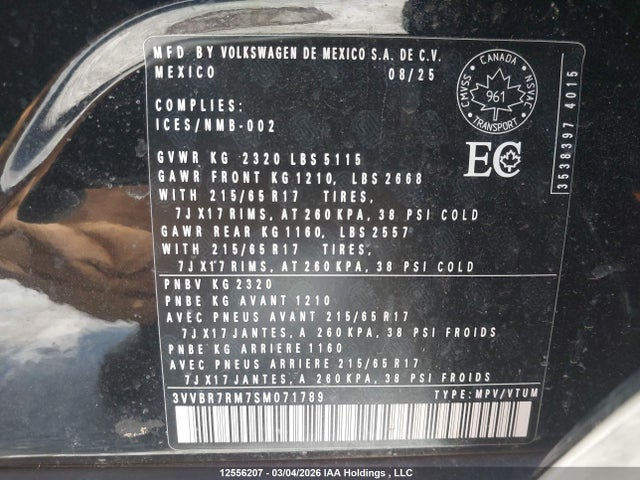 Volkswagen Tiguan 2025 3VVBR7RM7SM071789 Image 19