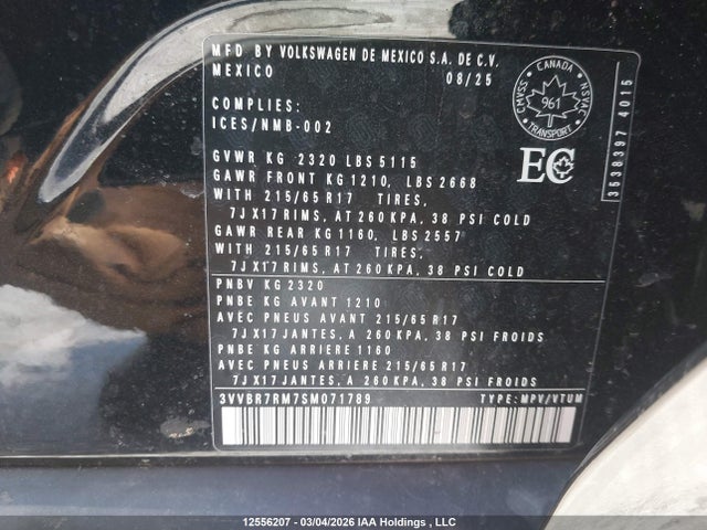 Volkswagen Tiguan 2025 3VVBR7RM7SM071789 Image 9