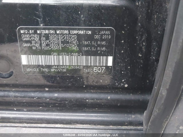 JA4J24A5XLZ608425 Mitsubishi Outlander Sel/gt/fe