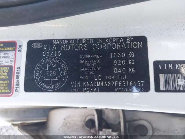 KNADM4A32F6516157 KIA Rio Ex/ex+/lx/lx+/sx