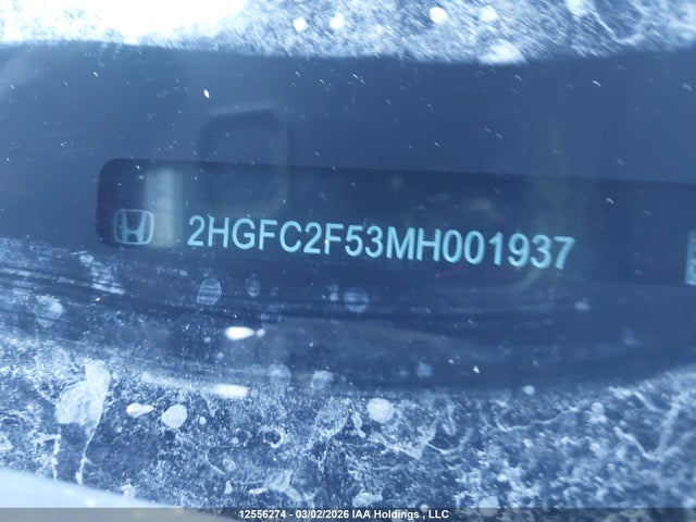 Продаж на аукціоні авто 2021 Honda Civic Lx, vin: 2HGFC2F53MH001937, номер лоту: 12556274