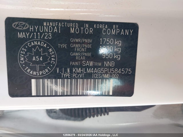 2023 Hyundai Elantra Essential Ivt With Hyundai Smartsense Package/preferred Ivt/preferred Ivt With Tech Package მანქანა იყიდება აუქციონზე, vin: KMHLM4AG5PU584575, აუქციონის ნომერი: 12556278
