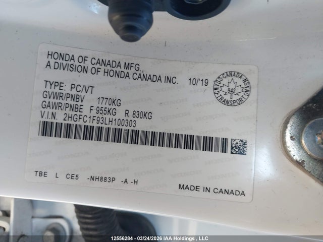 2HGFC1F93LH100303 Honda Civic Touring