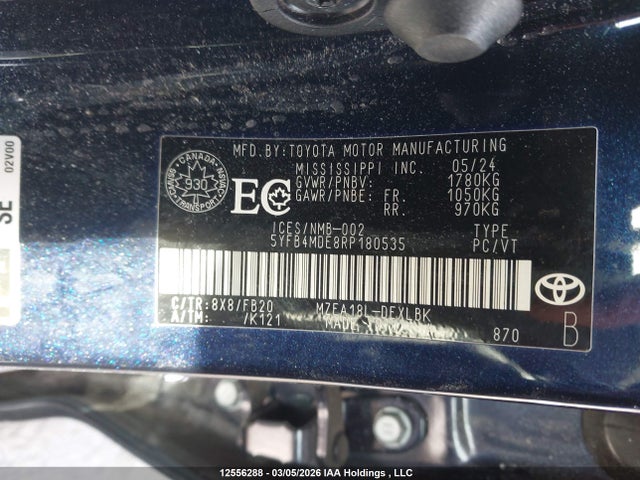 Toyota Corolla 2024 5YFB4MDE8RP180535 Image 9