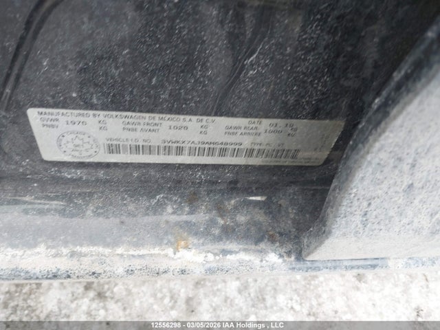 Auction sale of the 2010 Volkswagen Golf 2.5l Comfortline/2.5l Trendline, vin: 3VWKX7AJ9AM648999, lot number: 12556298
