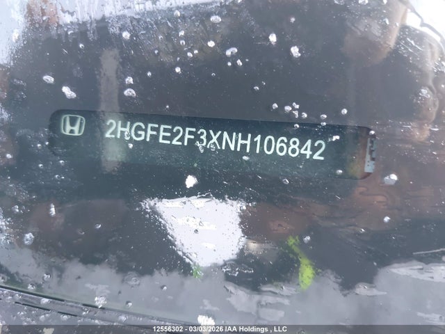 Aukcja sprzedaży 2022 Honda Civic, vin: 2HGFE2F3XNH106842, numer aukcji: 12556302