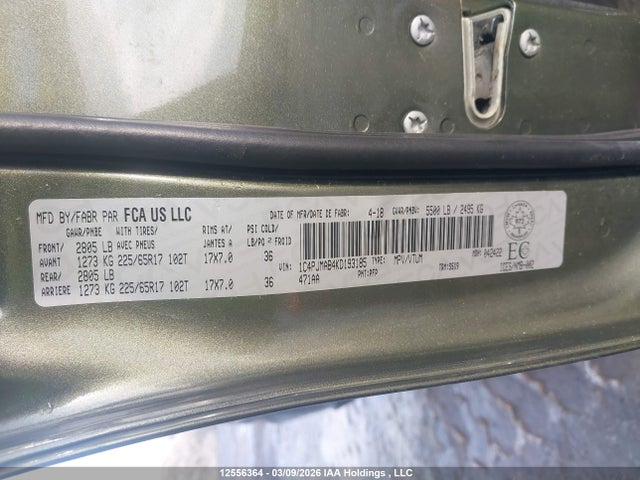 Продаж на аукціоні авто 2019 Jeep Cherokee Sport, vin: 1C4PJMAB4KD193185, номер лоту: 12556364
