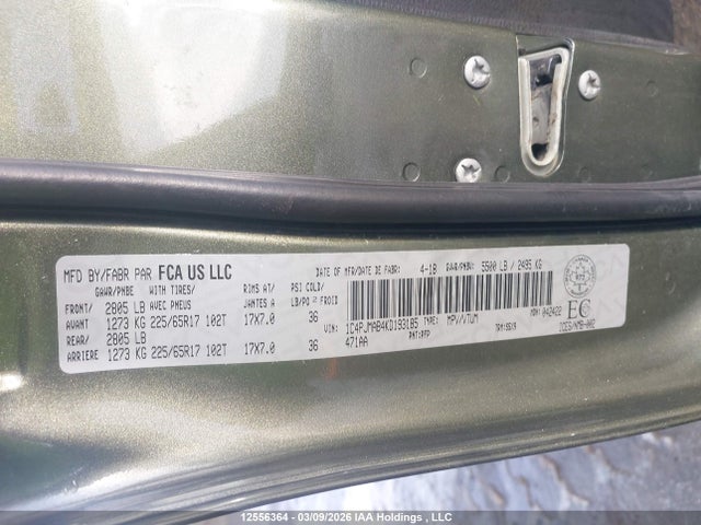 Продаж на аукціоні авто 2019 Jeep Cherokee Sport, vin: 1C4PJMAB4KD193185, номер лоту: 12556364