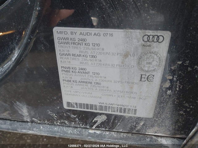 WA1L2AFPXHA031113 Audi Q5 Premium Plus