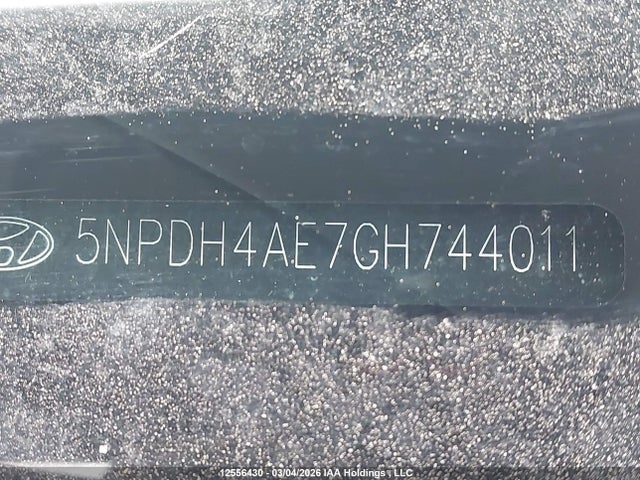 5NPDH4AE7GH744011 Hyundai Elantra Se/sport/limited