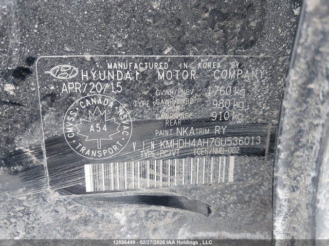 KMHDH4AH7GU536013 Hyundai Elantra