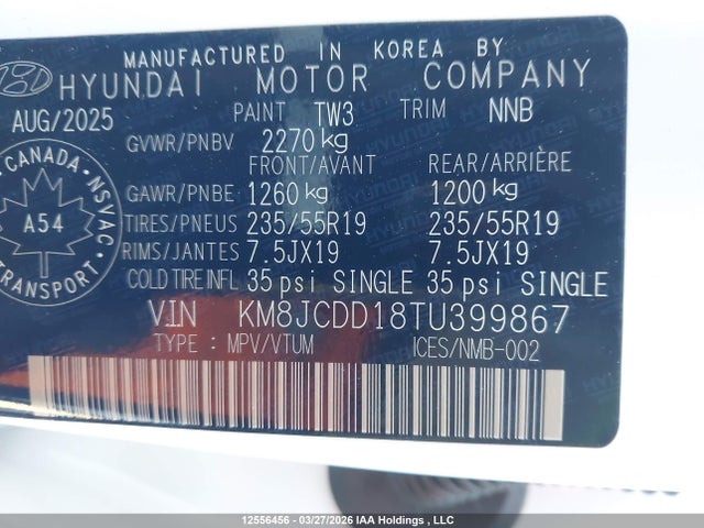 KM8JCDD18TU399867 Hyundai Tucson Hybrid N-line