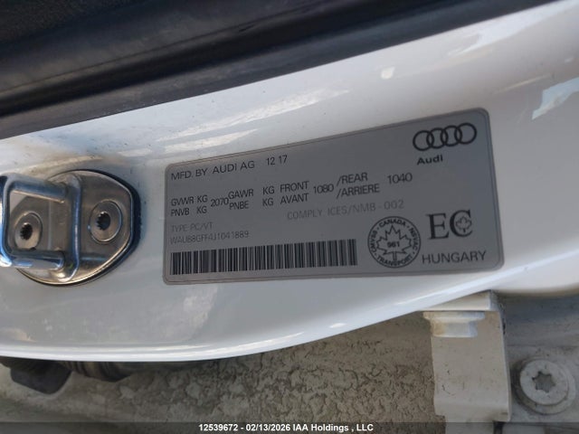 WAUB8GFF4J1041889 Audi A3 2.0t Komfort