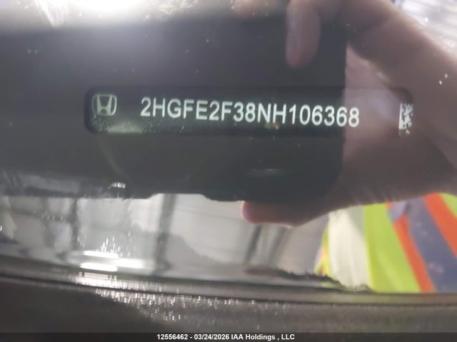 Продаж на аукціоні авто 2022 Honda Civic Ex, vin: 2HGFE2F38NH106368, номер лоту: 12556462