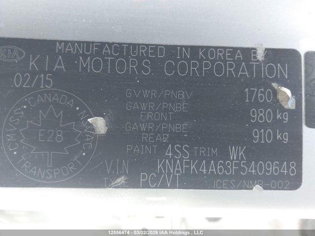 KIA FORTE LX 2015 KNAFK4A63F5409648 Image 9