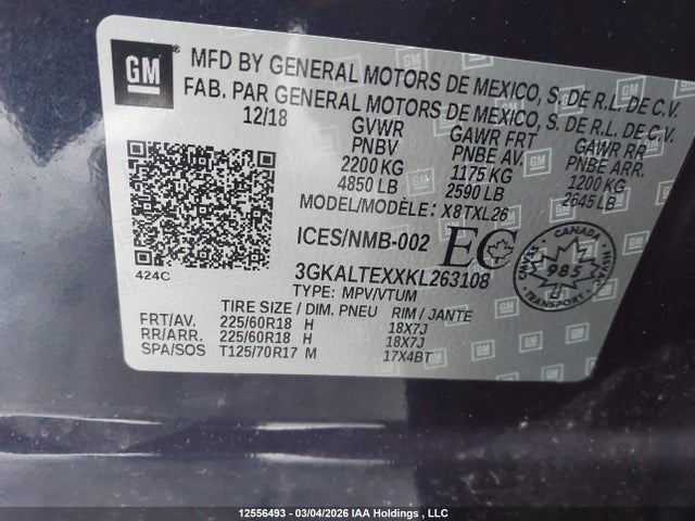 3GKALTEXXKL263108 GMC Terrain Sle