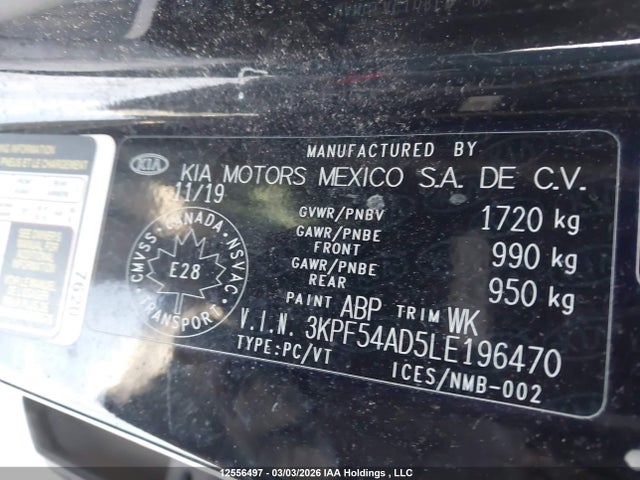 KIA FORTE EX 2020 3KPF54AD5LE196470 Image 9