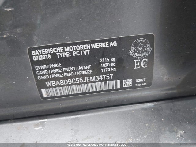 Aukcja sprzedaży 2018 Bmw 330i Xdrive, vin: WBA8D9C55JEM34757, numer aukcji: 12556499