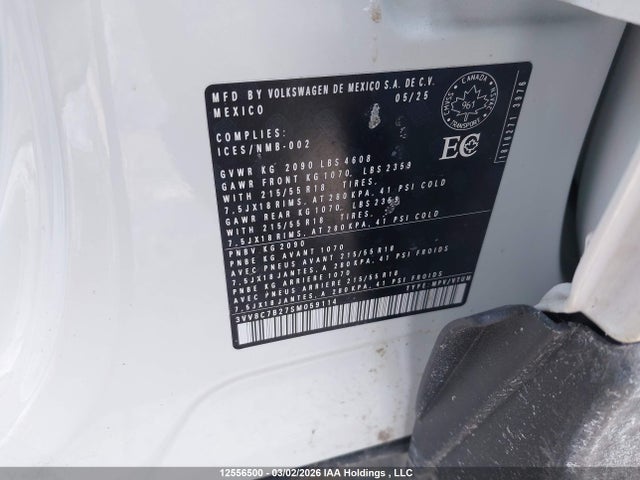 3VV8C7B27SM059114 Volkswagen TAOS S