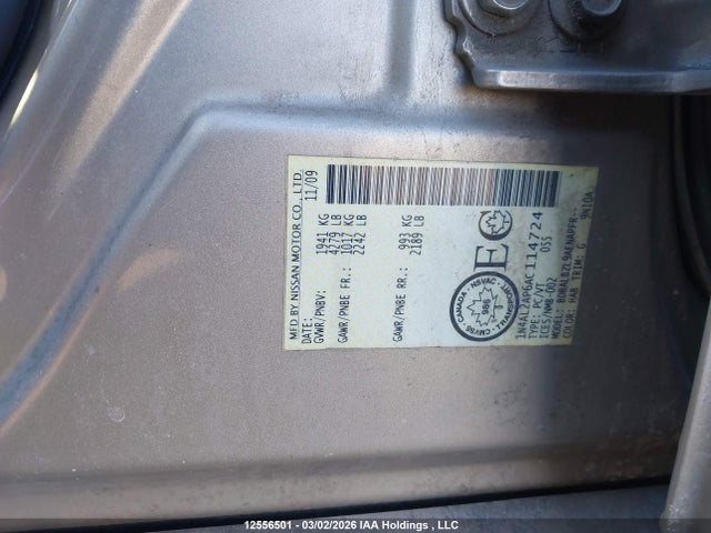Продажа на аукционе авто 2010 Nissan Altima 2.5 S, vin: 1N4AL2AP6AC114724, номер лота: 12556501