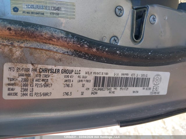 1C4NJRAB0ED776491 Jeep Patriot Sport/north