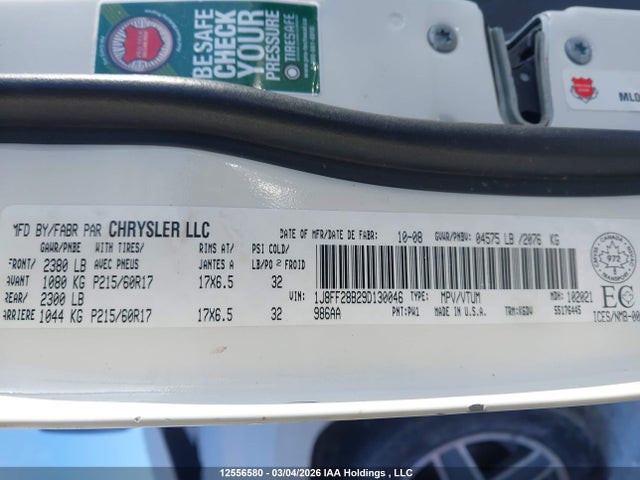 Aukcja sprzedaży 2009 Jeep Patriot Sport/north, vin: 1J8FF28B29D130046, numer aukcji: 12556580