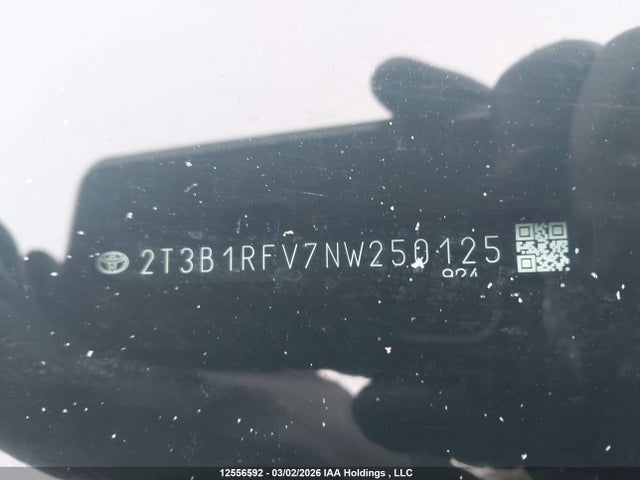 Aukcja sprzedaży 2022 Toyota Rav4 Le, vin: 2T3B1RFV7NW250125, numer aukcji: 12556592