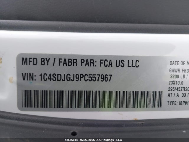 Aukcja sprzedaży 2023 Dodge Durango Srt 392 Premium, vin: 1C4SDJGJ9PC557967, numer aukcji: 12556614