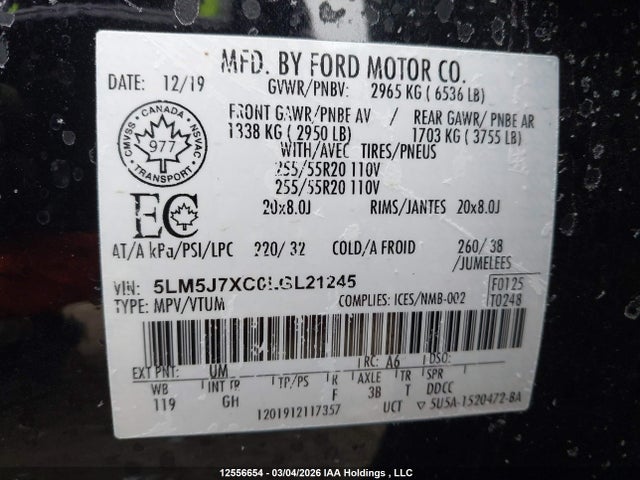 Lincoln Aviator Reserve 2020 5LM5J7XC0LGL21245 Image 19