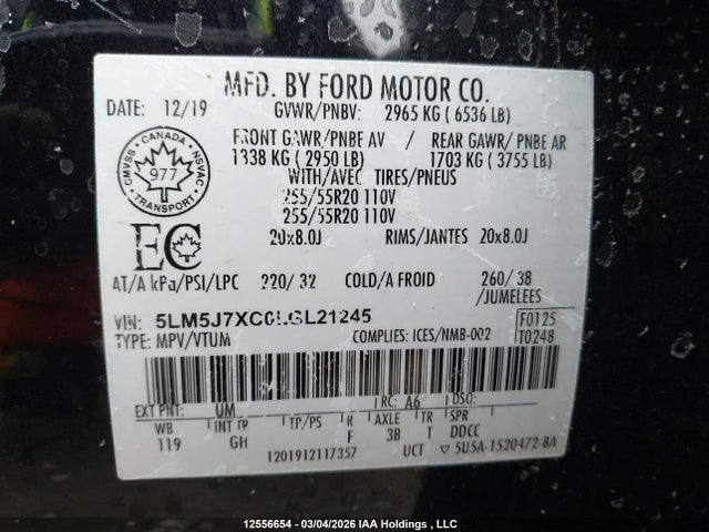 Lincoln Aviator Reserve 2020 5LM5J7XC0LGL21245 Image 9