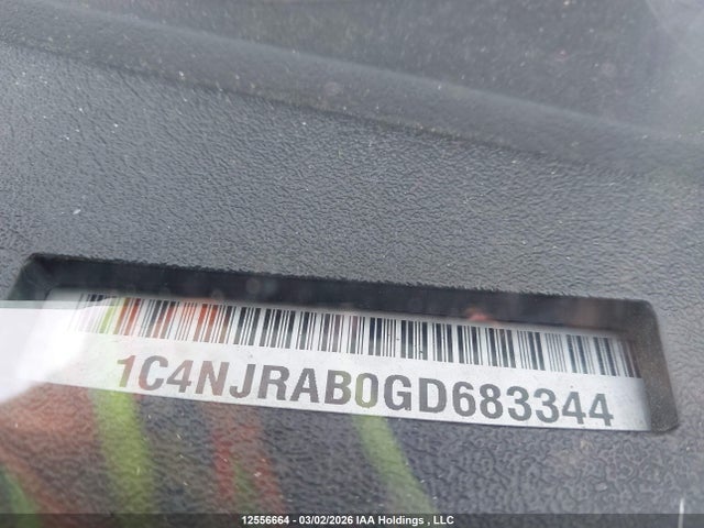 12556664 :رقم المزاد ، 1C4NJRAB0GD683344 vin ، 2016 Jeep Patriot مزاد بيع