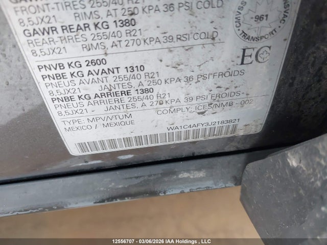 WA1C4AFY3J2183821 Audi Sq5 3.0t Technik