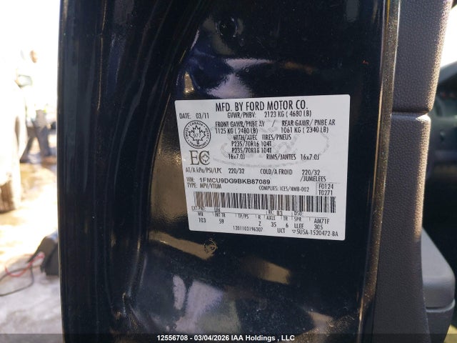 Продажа на аукционе авто 2011 Ford Escape Xlt, vin: 1FMCU9DG9BKB87089, номер лота: 12556708