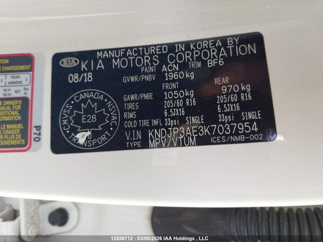KNDJP3AE3K7037954 KIA Soul Ev Ev-e
