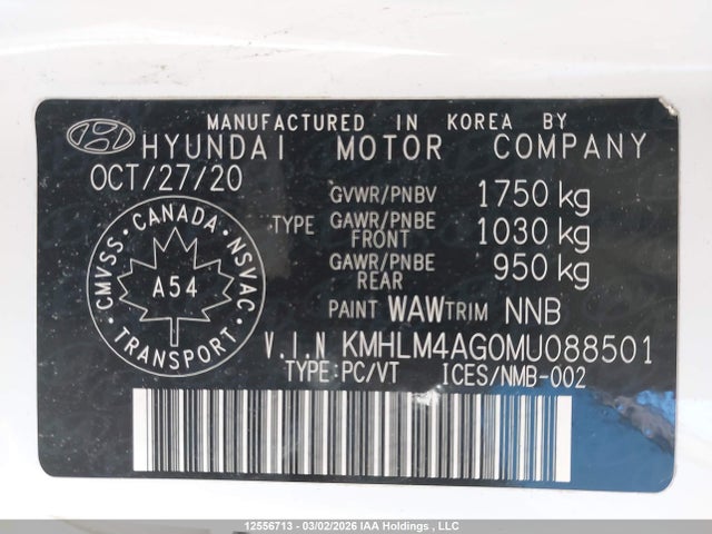 KMHLM4AG0MU088501 Hyundai Elantra