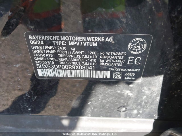 5UX53DP00R9X08041 BMW X3 Xdrive30i