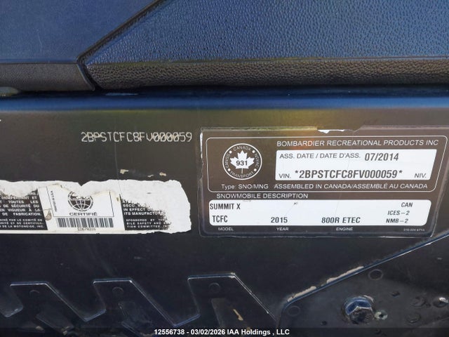 2BPSTCFC8FV000059 Skidoo Skidoo