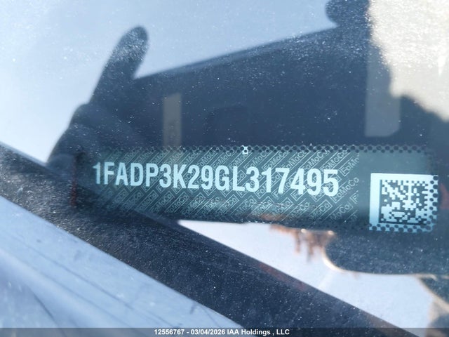 2016 Ford Focus Se მანქანა იყიდება აუქციონზე, vin: 1FADP3K29GL317495, აუქციონის ნომერი: 12556767