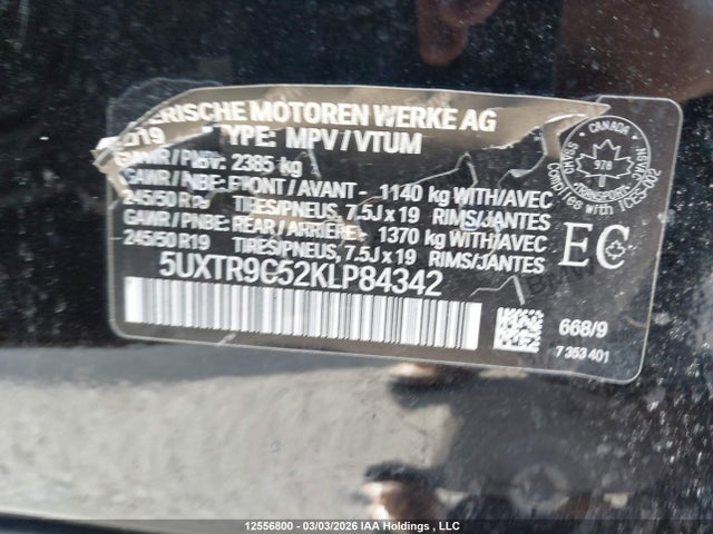 5UXTR9C52KLP84342 BMW X3 Xdrive30i